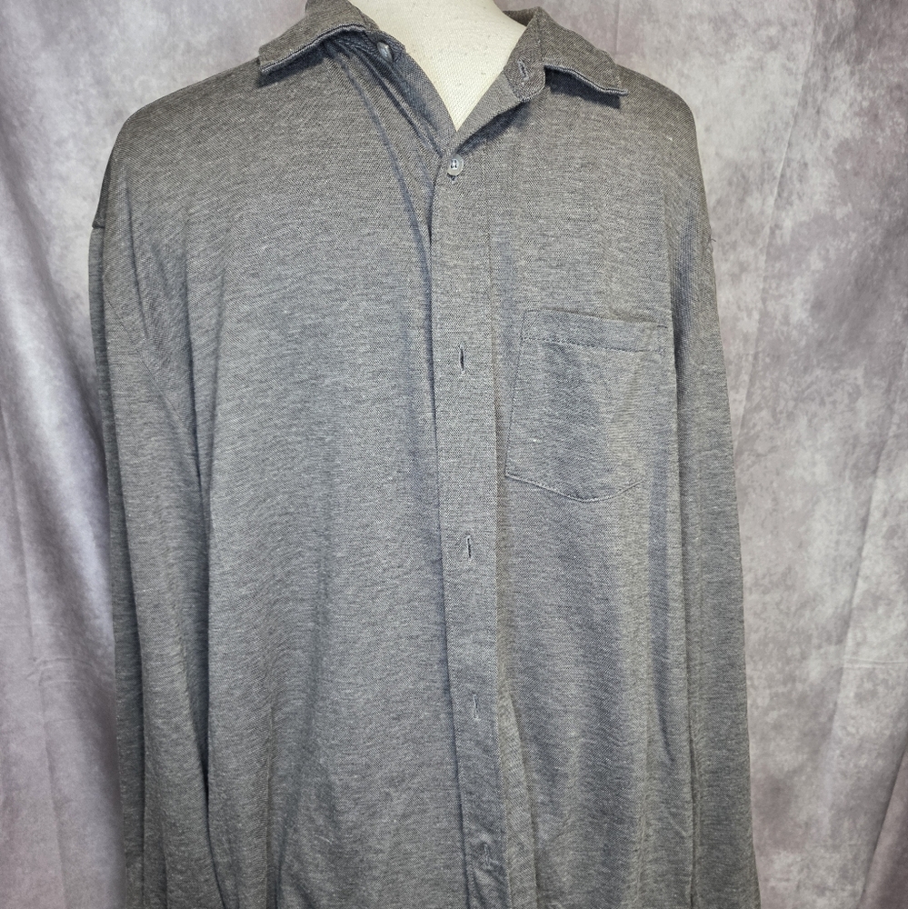 Gray Pga Tour Button-Up Shirt